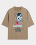 Gulabi Ankhen Graphic in Brown - Rivento Fashion oversized t-shirt for men