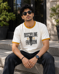 Discipline Freedom White Men's Classic Fit T-Shirt