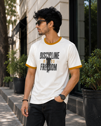Discipline Freedom White Men's Classic Fit T-Shirt