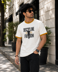 Discipline Freedom White Men's Classic Fit T-Shirt