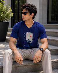 Discipline Freedom Royal Blue Men's Classic Fit V-Neck T-Shirt