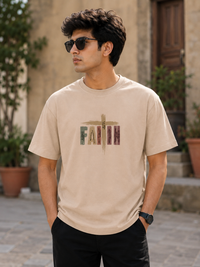 Faith Beige Men's Classic Fit T-Shirt