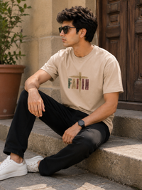 Faith Beige Men's Classic Fit T-Shirt