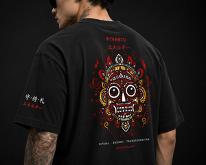 Ritual Energy Black Premium Oversized Graphic T-Shirt