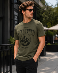 Stay Tuned Olive Men's Classic Fit T-Shirt