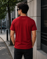 Focus Adapt Red Men's V-Neck Classic Fit T-Shirt