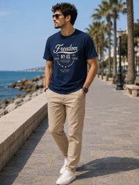 Freedom NYUS Navy Blue Men's Classic Fit T-Shirt