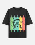 Gamer Oversized T-Shirt in Black - Rivento Fashion oversized t-shirt for men