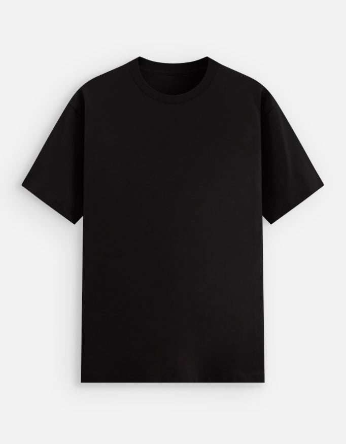 Organic Pure Cotton Black T-Shirt