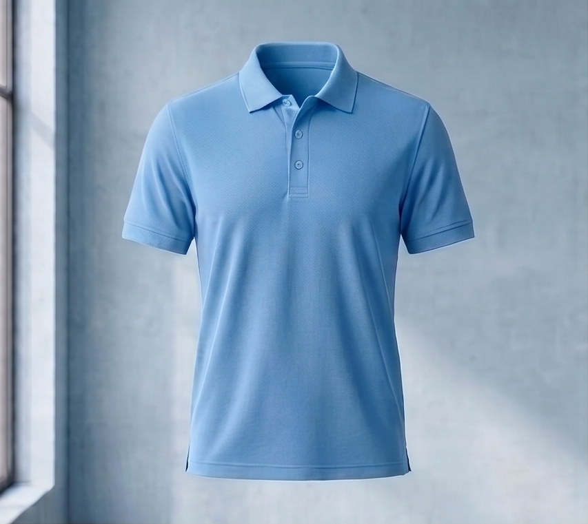 Signature Men Classic Fit Ocean Blue Polo T-Shirt
