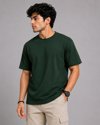 Green Premium Solid Classic Fit T-Shirt