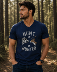 Haunted Spirit Navy Blue Men's Classic Fit V-Neck T-Shirt