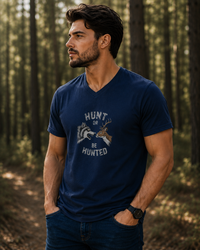 Haunted Spirit Navy Blue Men's Classic Fit V-Neck T-Shirt