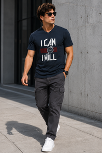 I Can I Will Charcoal Men's Classic Fit V-Neck T-Shirt