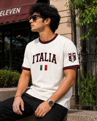 Italia White Men's Classic Fit T-Shirt