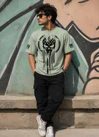 Skull Emblem Sage Men's Classic Fit T-Shirt