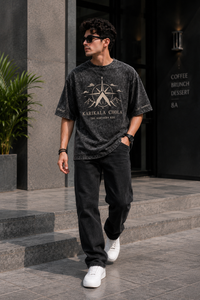 Karikala Chola Heritage Black Oversized T-Shirt