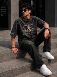 Karikala Chola Heritage Black Oversized T-Shirt