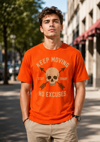 Keep Moving Orange Men's Classic Fit T-Shirt