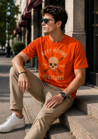 Keep Moving Orange Men's Classic Fit T-Shirt
