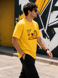 Lazy Garfield Yellow Men's Classic Fit T-Shirt