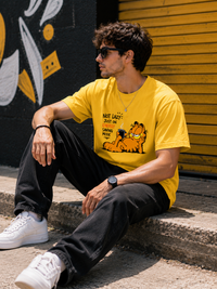 Lazy Garfield Yellow Men's Classic Fit T-Shirt