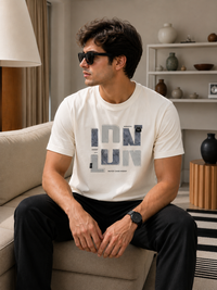 London Typography White Men's Classic Fit T-Shirt