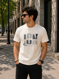 London Typography White Men's Classic Fit T-Shirt