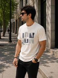 London Typography White Men's Classic Fit T-Shirt