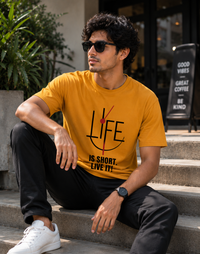 Life Is Short Yellow Men's Classic Fit T-Shirt