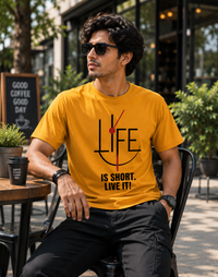 Life Is Short Yellow Men's Classic Fit T-Shirt