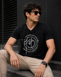 Mystic Mandala Black Men's Classic Fit V-Neck T-Shirt