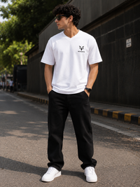Messy 10 White Men's Classic Fit V-Neck T-Shirt
