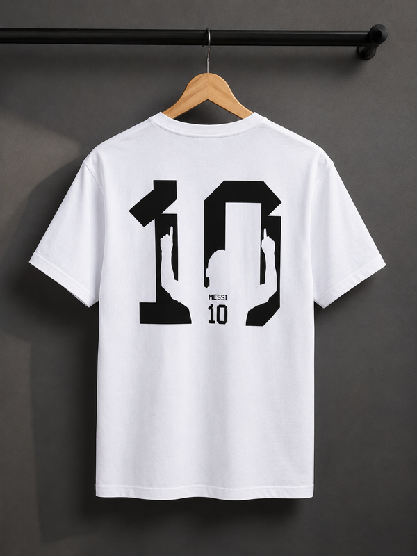 Messy 10 White Men's Classic Fit V-Neck T-Shirt