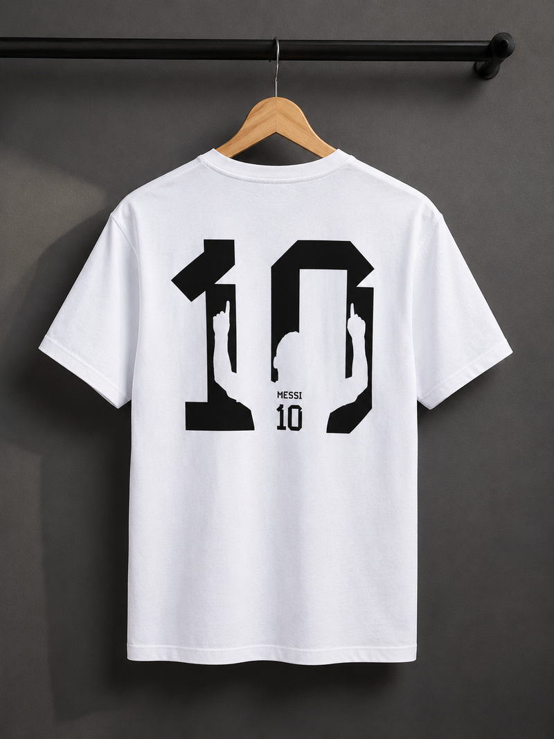 Messy 10 White Men's Classic Fit V-Neck T-Shirt