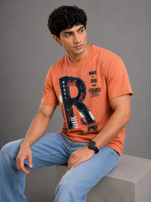 rebel print t-shirt