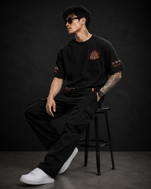 Ritual Energy Black Premium Oversized Graphic T-Shirt
