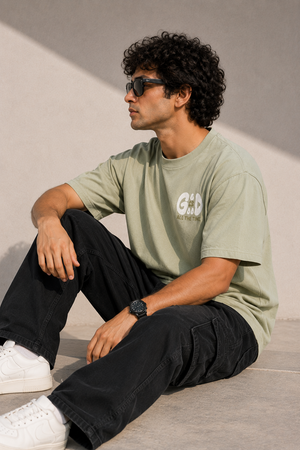 God Is Good Classic Sage Green Graphic T-Shirt