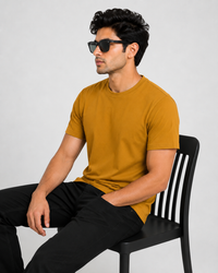 Mustard Yellow Premium Solid Classic Fit T-Shirt