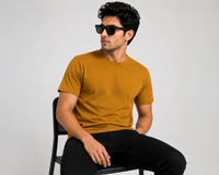 Mustard Yellow Premium Solid Classic Fit T-Shirt