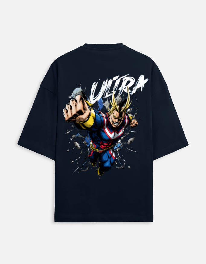 Ultraman Oversized Fit T-Shirt in Navy - Rivento Fashion oversized t-shirt for men