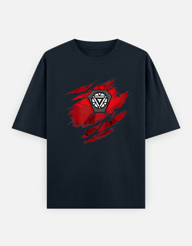 IRON MAN Oversized T-Shirt in Black - Rivento Fashion oversized t-shirt for men