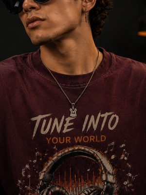 Feel The Beat Oversized Graphic T-Shirt