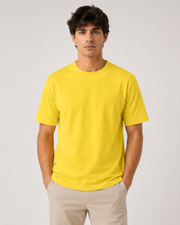 New Yellow Premium Solid Classic Fit T-Shirt