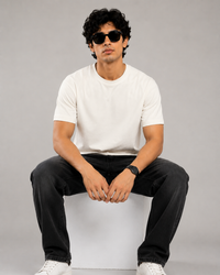 Off White Premium Solid Classic Fit T-Shirt