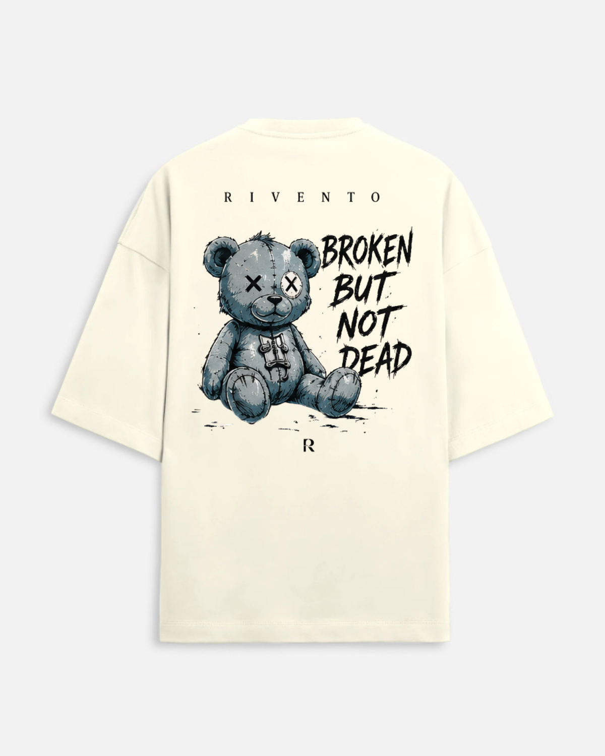 BROKEN Beer Classic Fit T-Shirt in Off White - Rivento Fashion oversized t-shirt for men