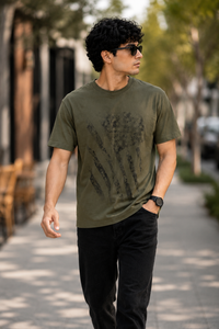 Abstract Graphic Olive Men's Classic Fit T-Shirt