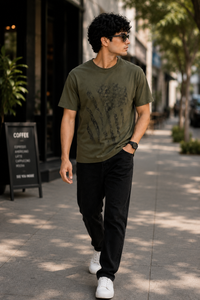 Abstract Graphic Olive Men's Classic Fit T-Shirt