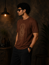 Sacred Mandala Brown Men's Classic Fit T-Shirt