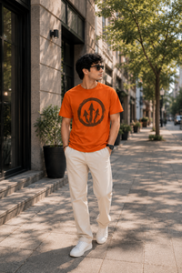 Arrow Symbol Orange Men's Classic Fit T-Shirt